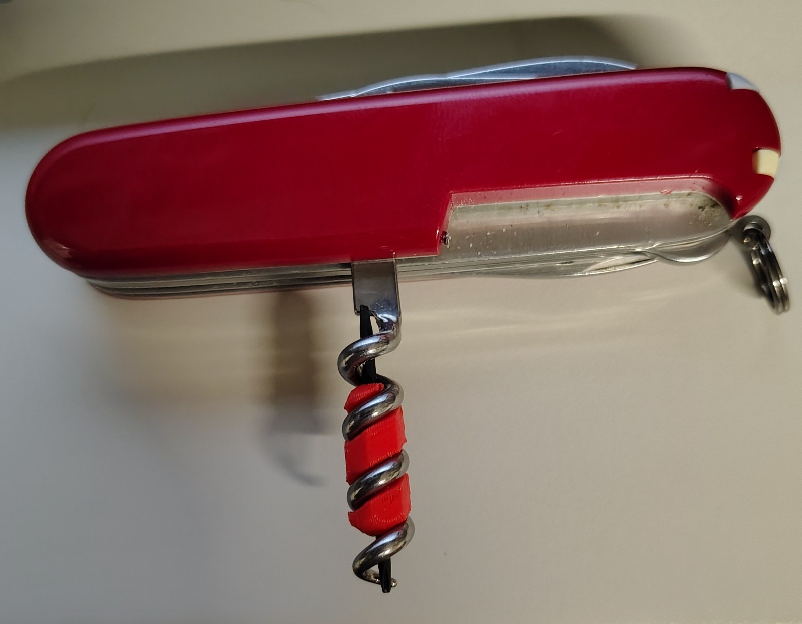 Victorinox corkscrew eyeglass screwdriver tool. One side flat other side Phillip