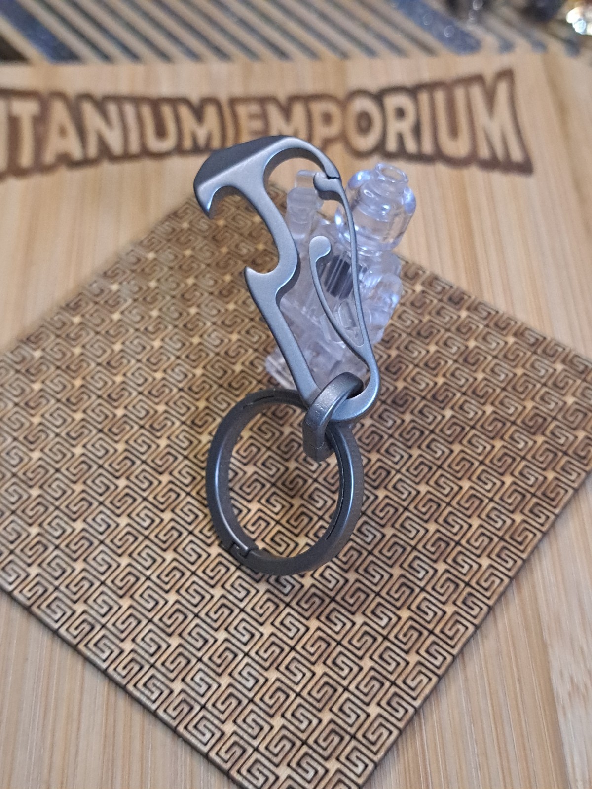 Mini EDC Titanium Carabiner Keychain With Built-in Bottle Opener