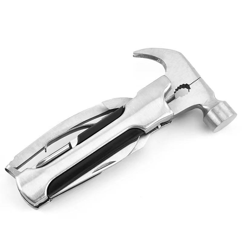 Personalized 15in1 Multi Tool Stainless Steel Hammer Pliers Pocket Knife w Pouch