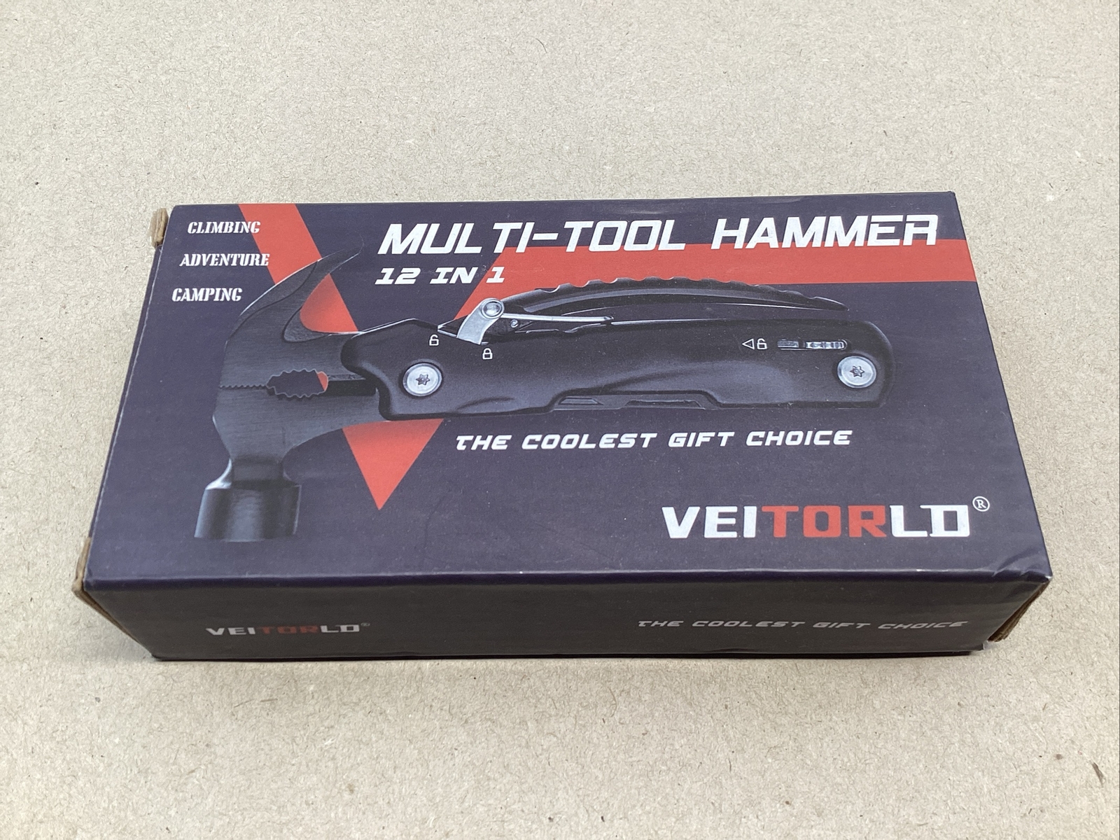 Veitorld 12 In 1 Multi-Tool Hammer For Camping And Climbing Compact 5.5 Length