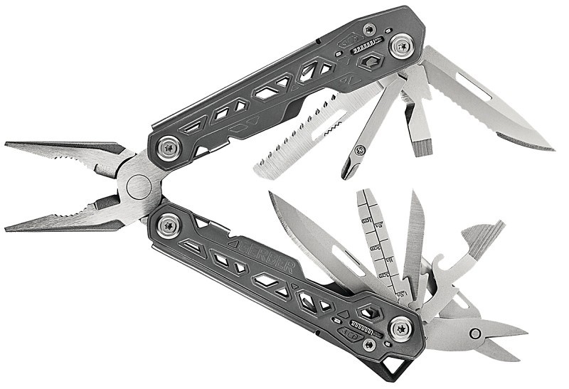 Gerber 31-003305 Multi-Tool Truss KNIFE with Sheath Stainless Steel 17-Tools NEW