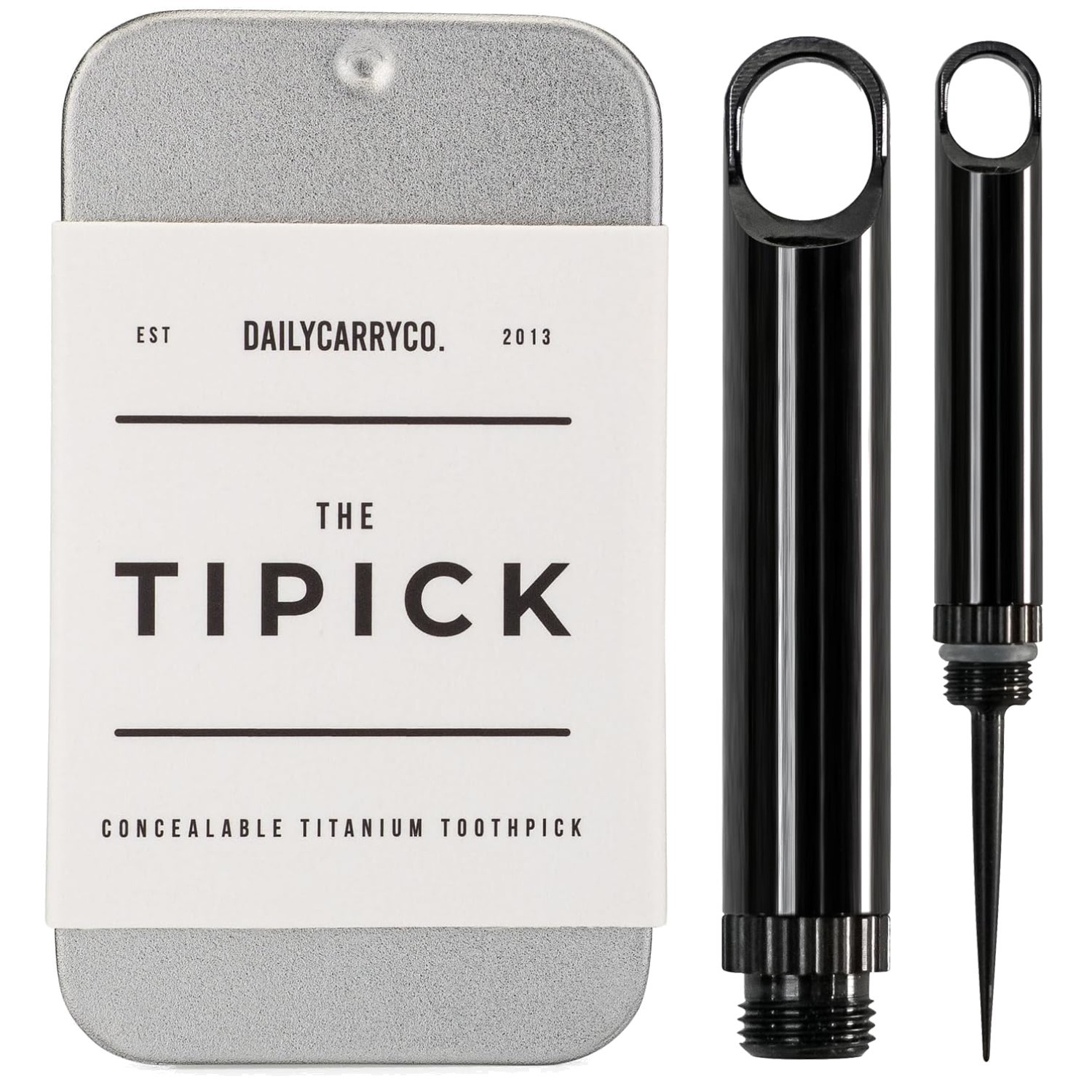 TiPick Titanium Toothpick Holder