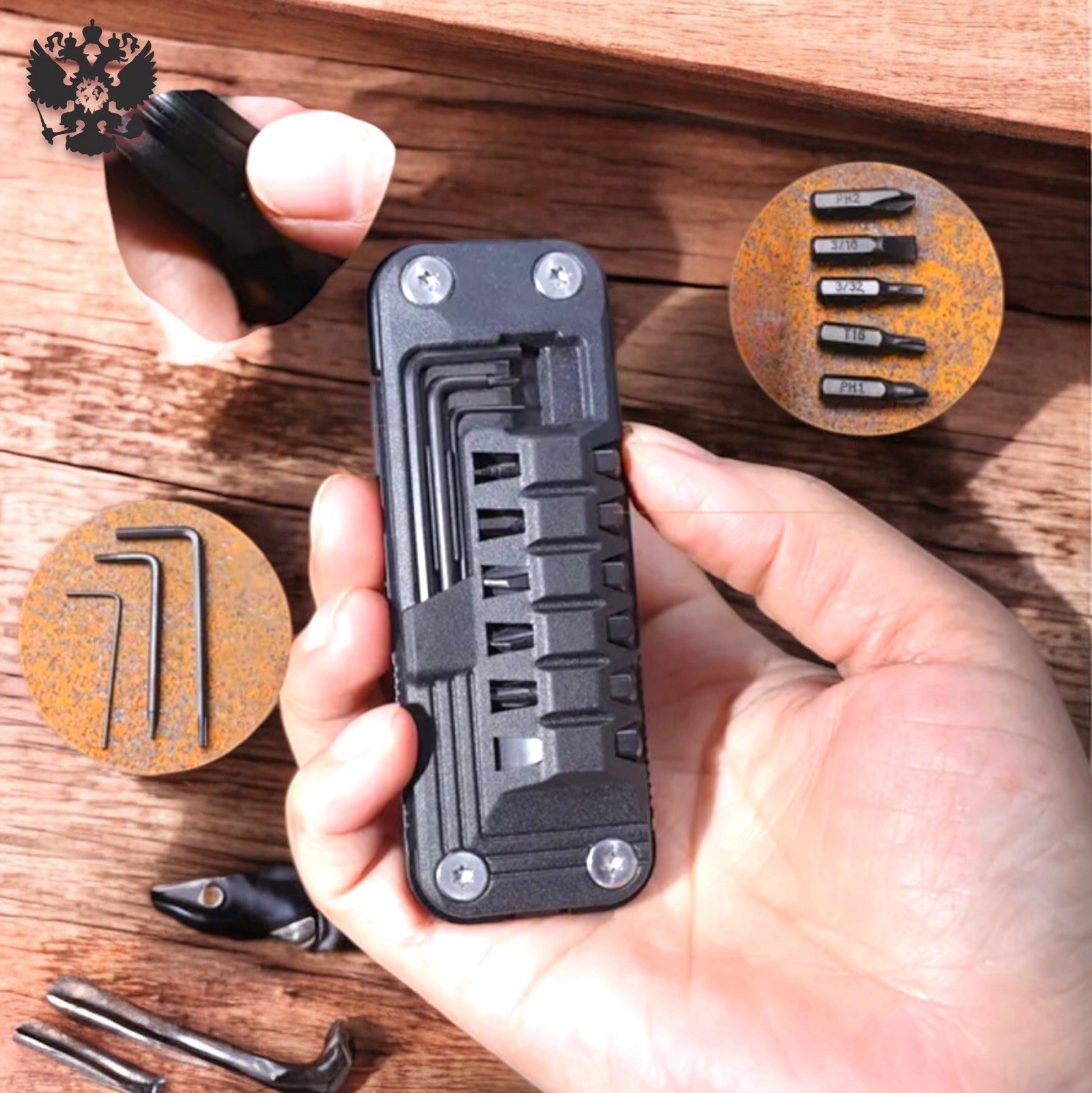 GHK “THE TOOL POD” Ultimate EDC Compact Multitool – 440 Steel Pocket Knife NEW