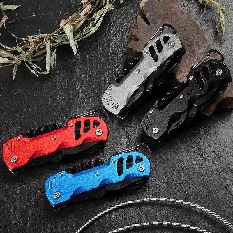 Multifunctional Foldable Stainless Steel Survival Scissors Portable EDC Tool Kit