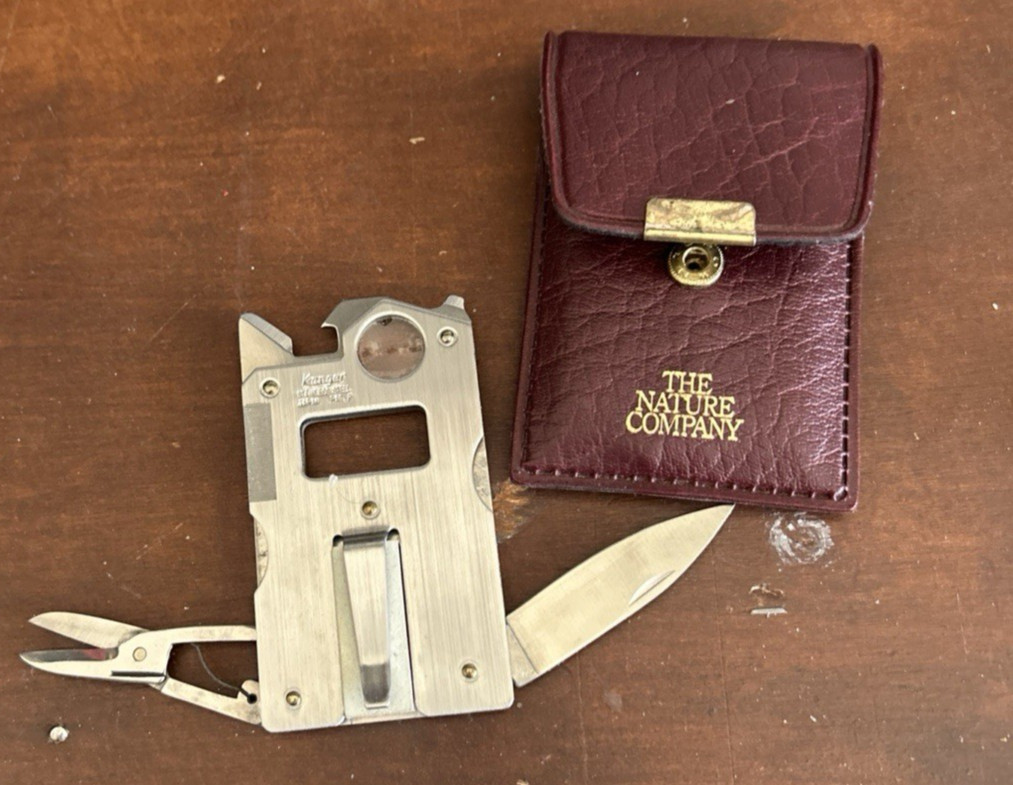 VINTAGE NATURE COMPANY KANGER JAPAN MULTI TOOLS SURVIVAL KNIFE & POUCH (FR SHIP)