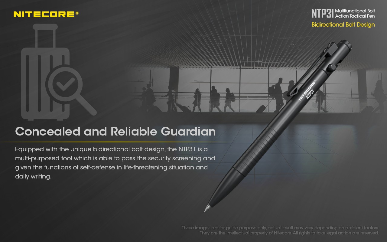 NiteCore NTP31 Multifunctional Bidirectional Bolt Design Action Tactical Pen