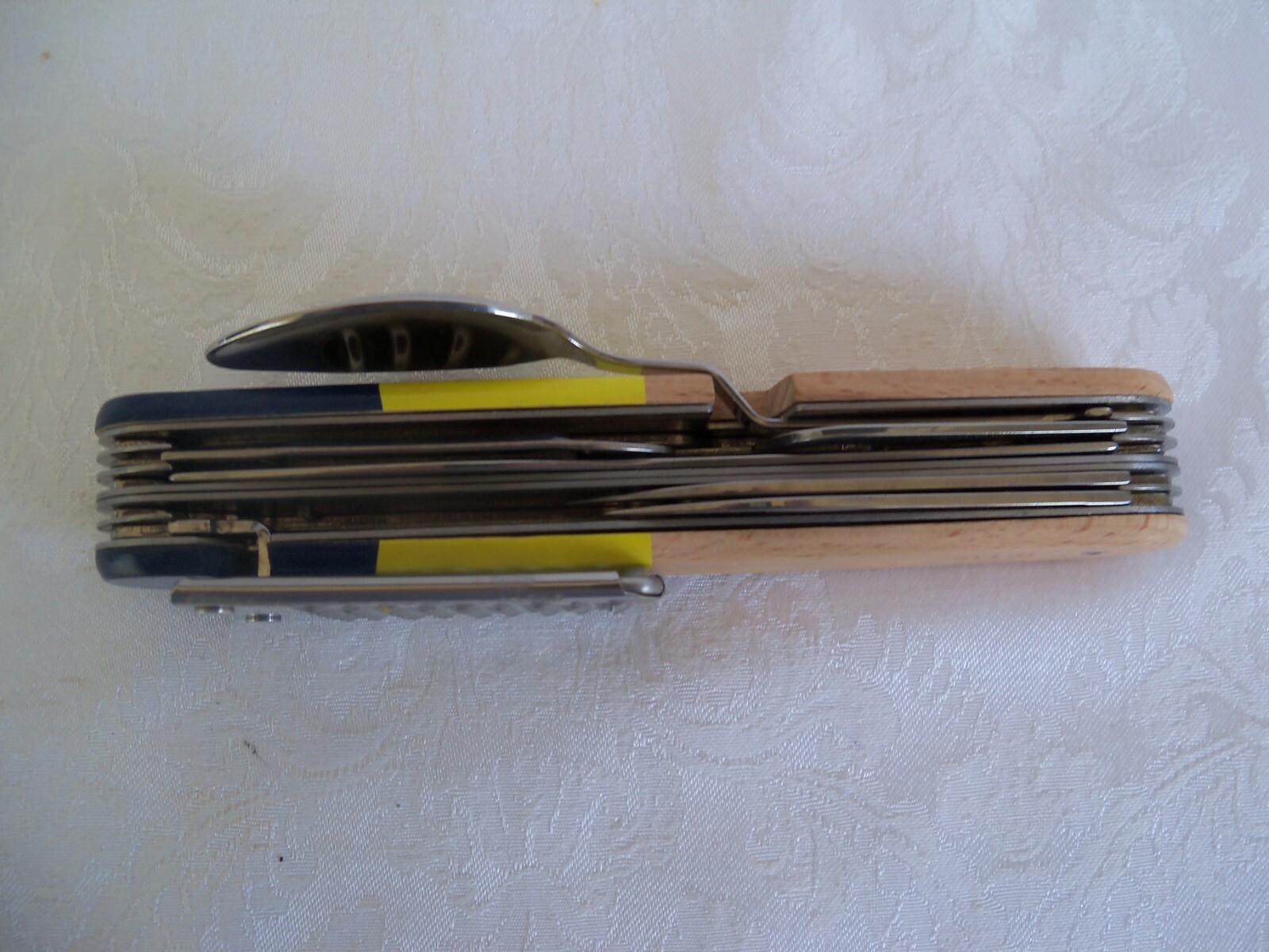 Camping & Kitchen 9-in-1 Steel Multi Tool with Wood Handle Marked W+W New/No Box