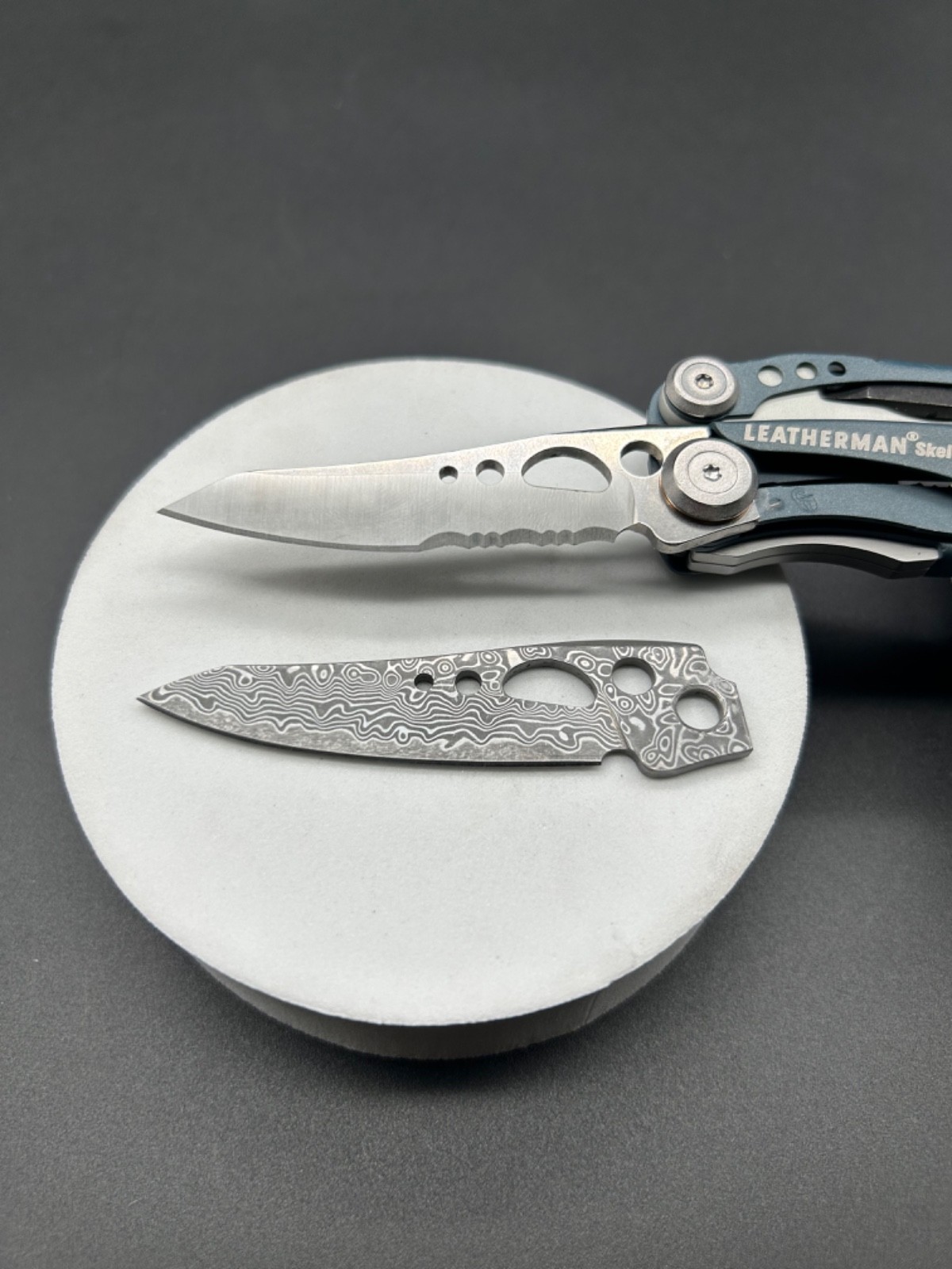 VG10 Damascus Blades for Leatherman SKELETOOL – MAIN KNIFE EDC UPGRADE