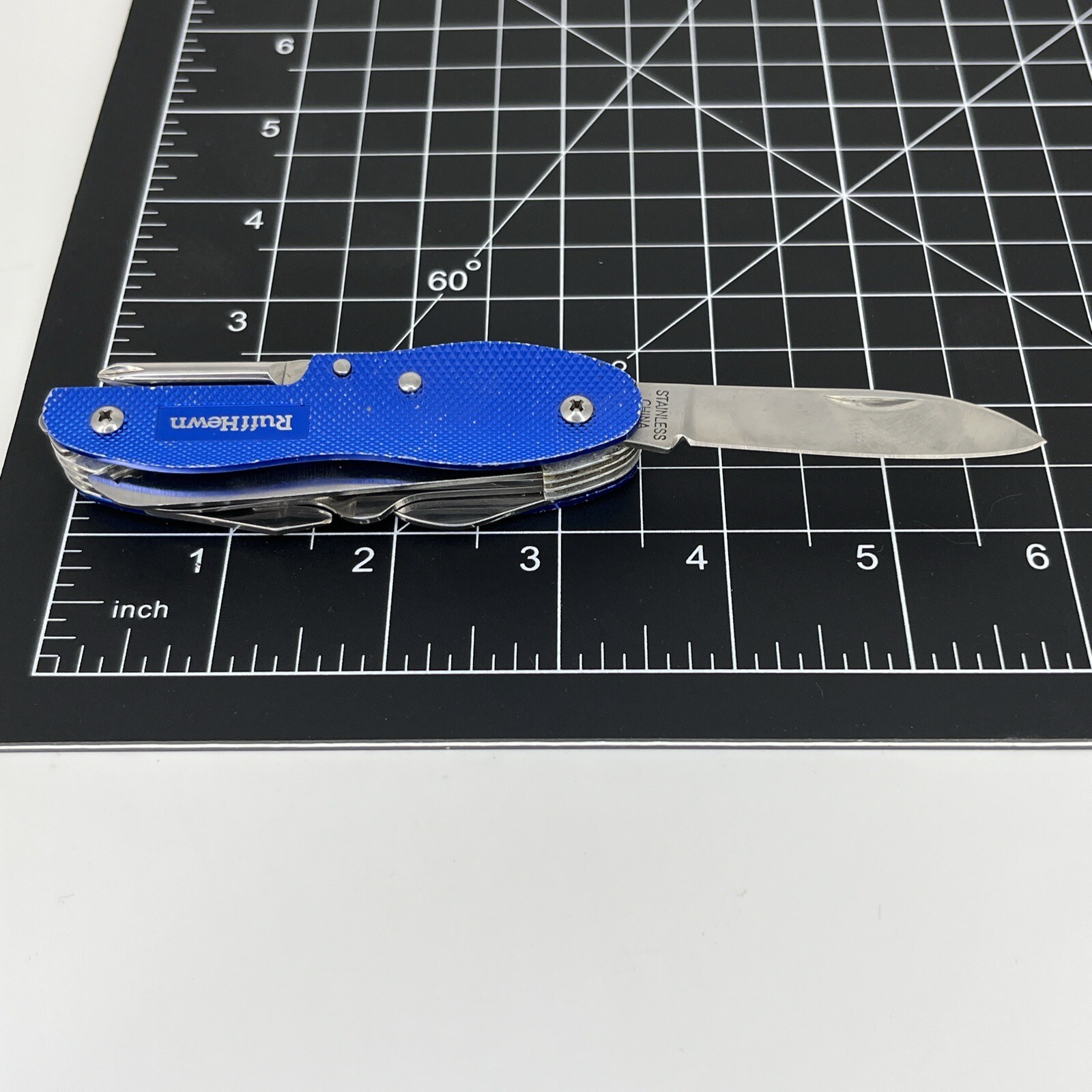 Ruff Hewn Blue Multi Function Pocket Knife Tool Gadgets – 10 Tools