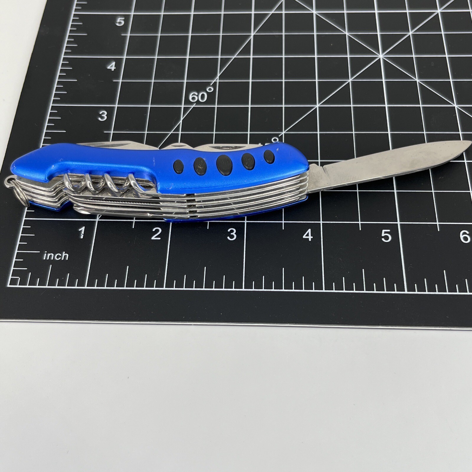 EDDIE BAUER Blue Pocket Knife Multi Tool – Stainless Steel – 11 Tools GREAT!