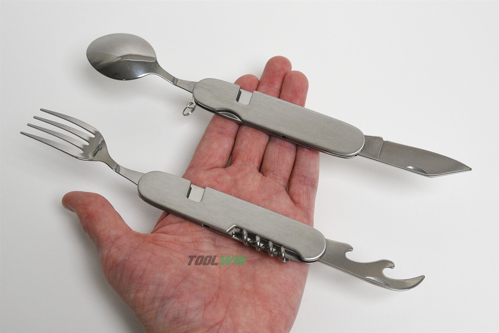 Camping Eating Utensil Set Folding Emergency Cutlery Knife Fork Spoon Kit
