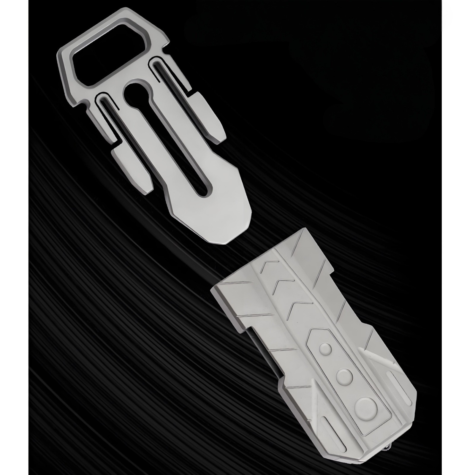 Titanium Alloy Quick Buckle Detach Belt Waist Clip Keychain Holder Hanging EDC