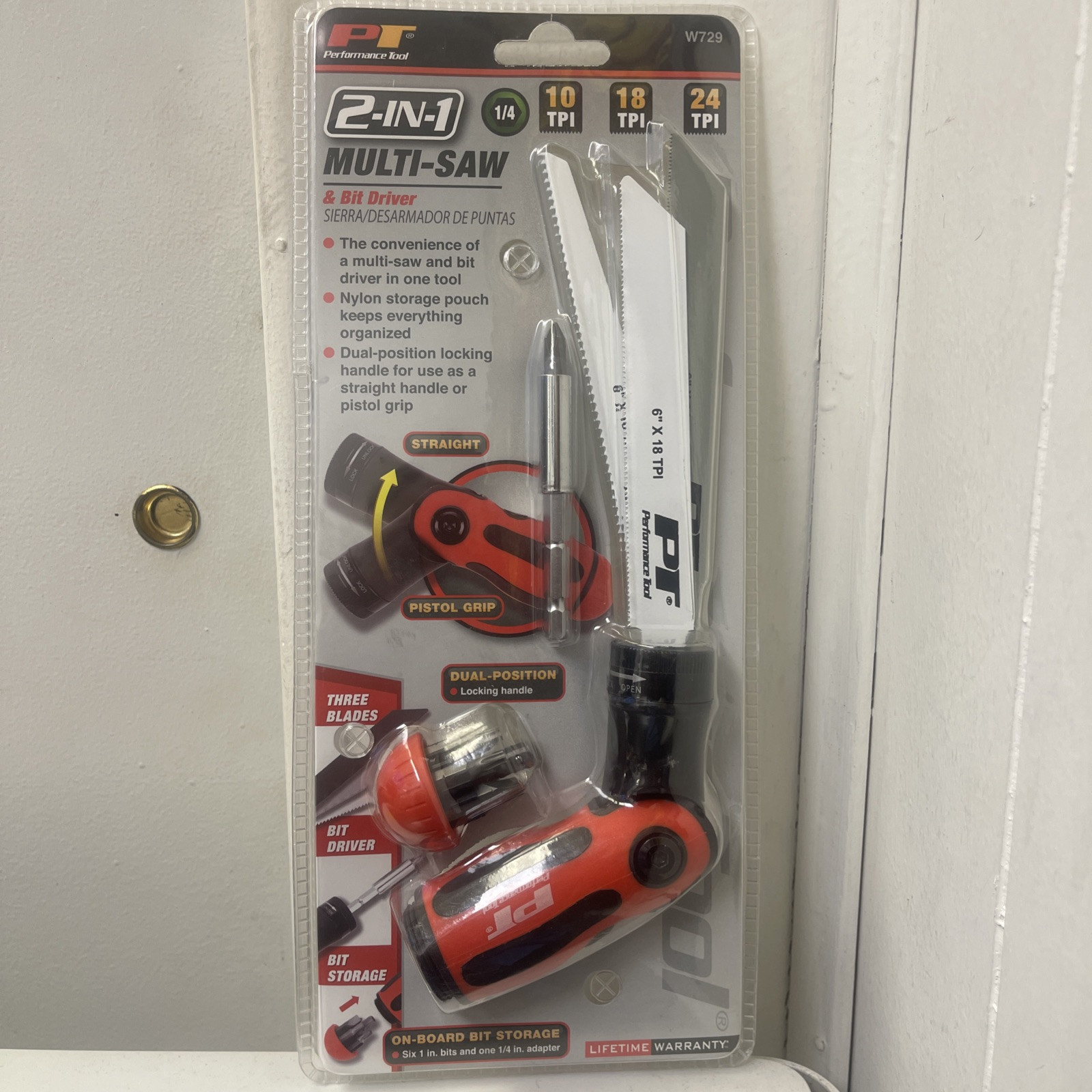 PT Tool 2-in-1 Multi-Function Hand Saw & Screwdriver , Bits and Saws Included.