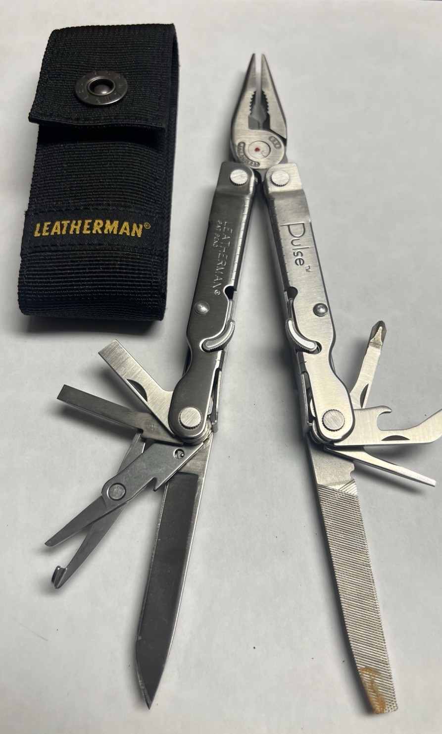 Leatherman Vintage *Retired* Pulse Multi-Tool, Stainless Steel, Nylon Sheath