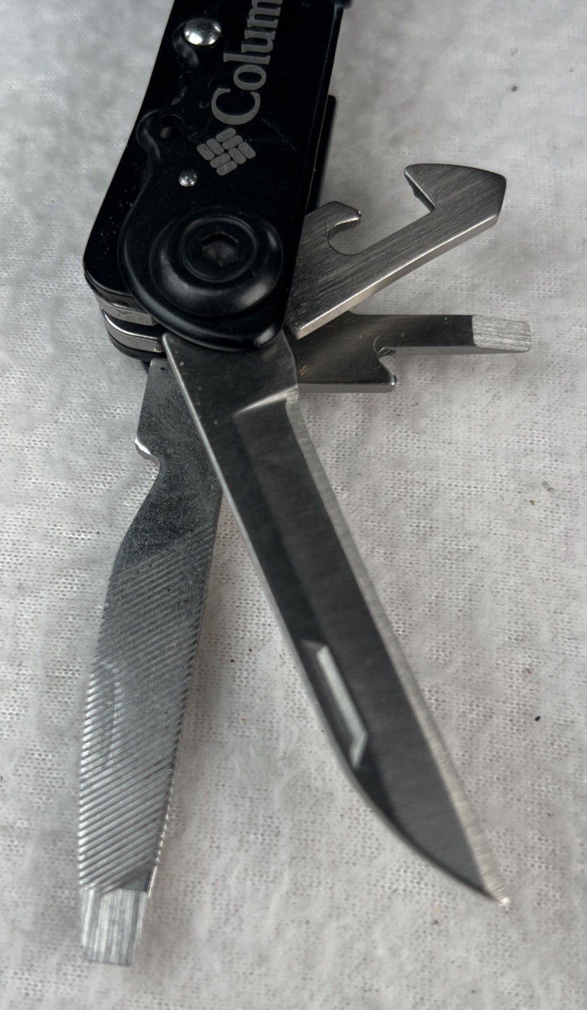 Columbia 9-Function Multi-Tool Black Silver-Tone EUC