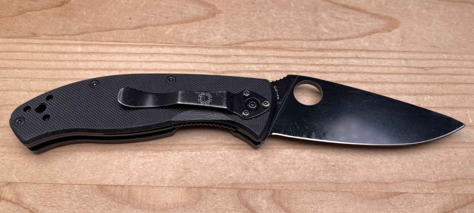 Spyderco Tenacious Plain Edge Black 8Cr13Mov G-10 Folding Pocket Knife