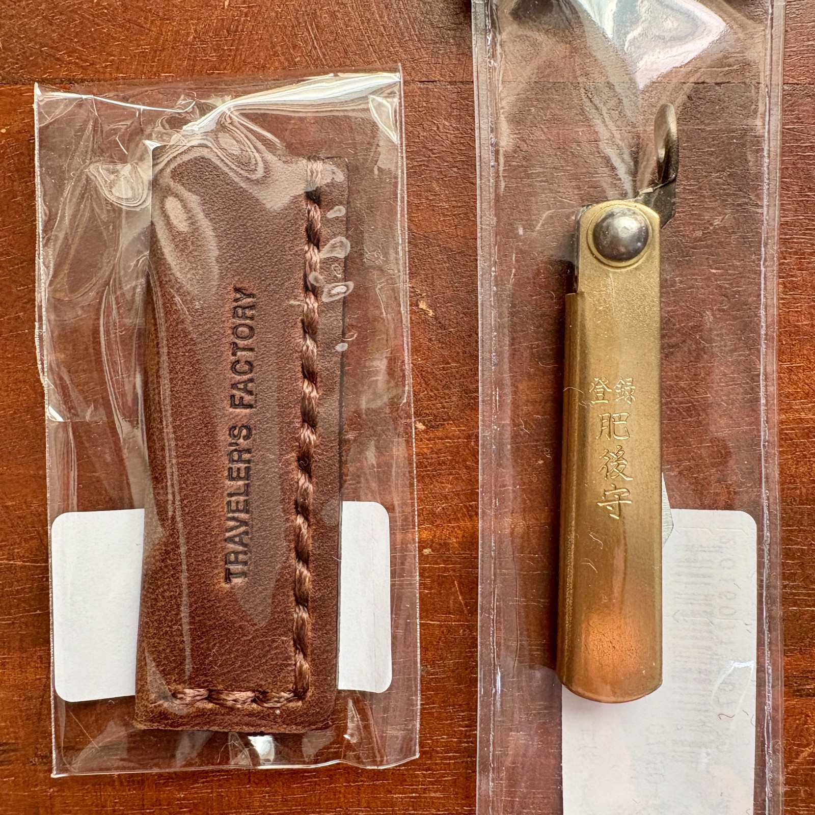 Higonokami brass scabbard Small size Total length 95mm & Cowhide Leather Case