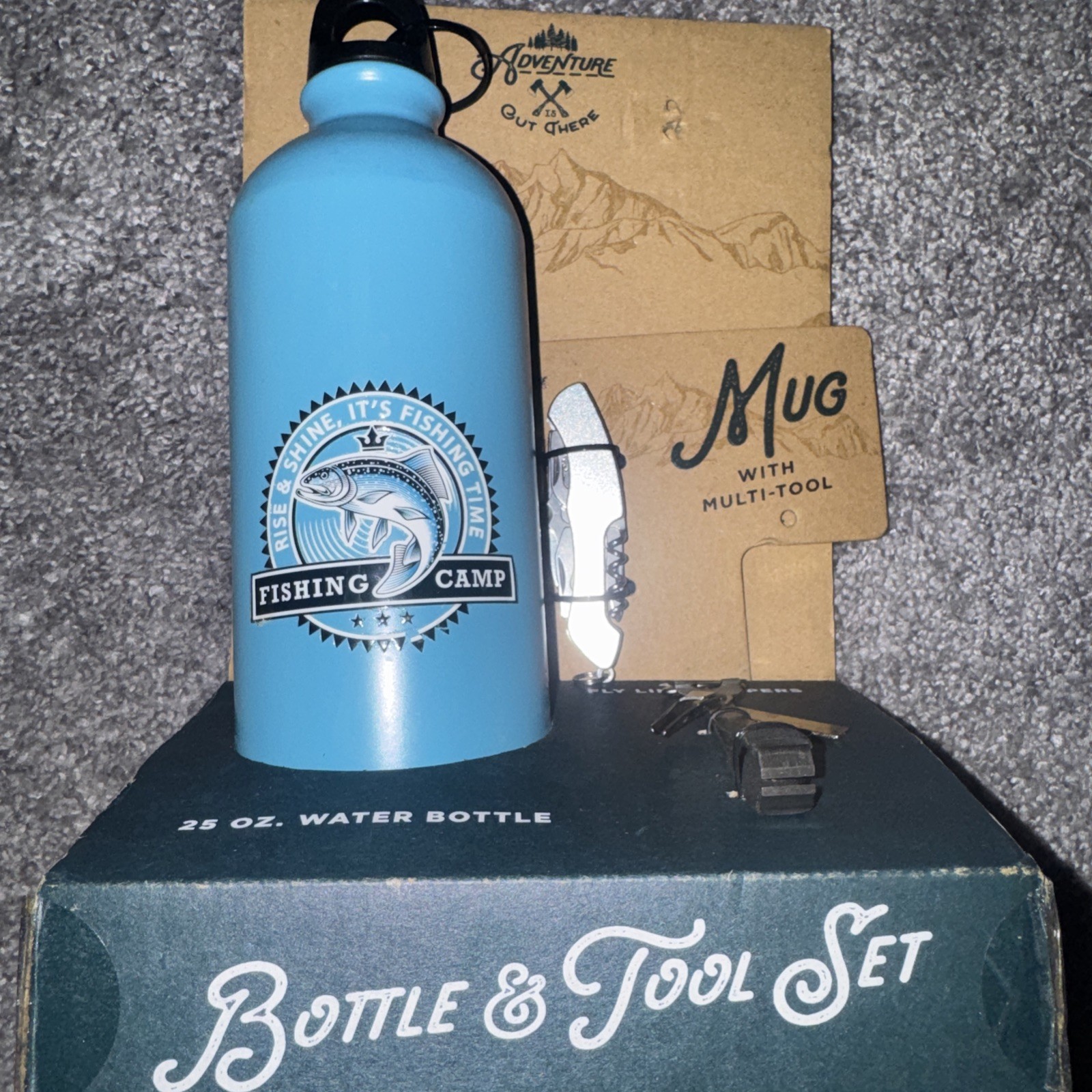 Adventure Water Bottle & Fishing Tool Set