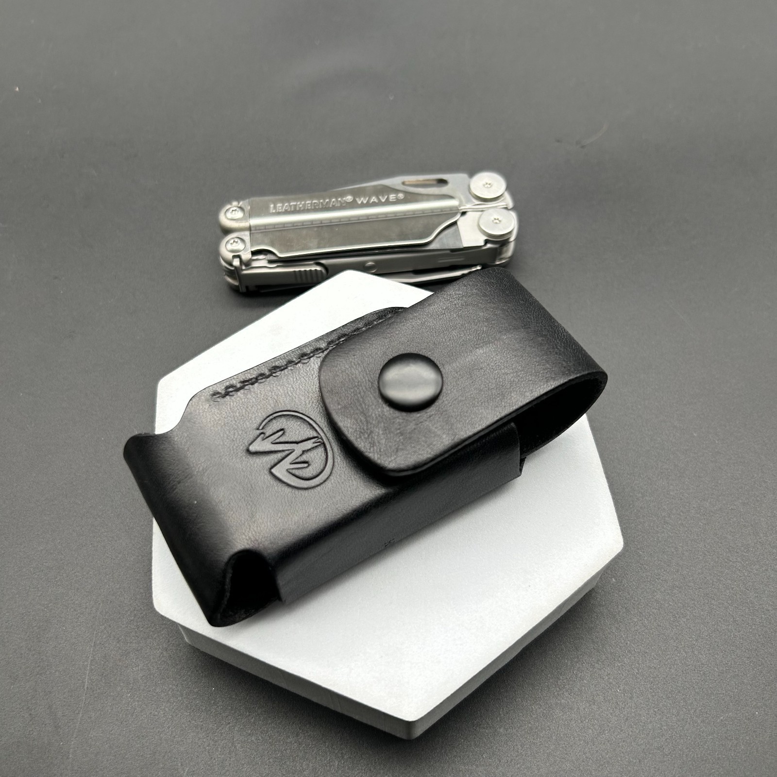 [USA Stock] Leather Sheath for Leatherman Wave – Medium, Genuine Leather