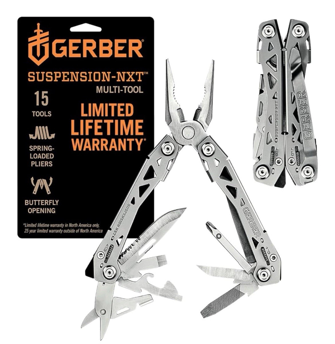 Gerber Gear Suspension-NXT 15-in-1 EDC Multi tool with Pocket Knife Stainless