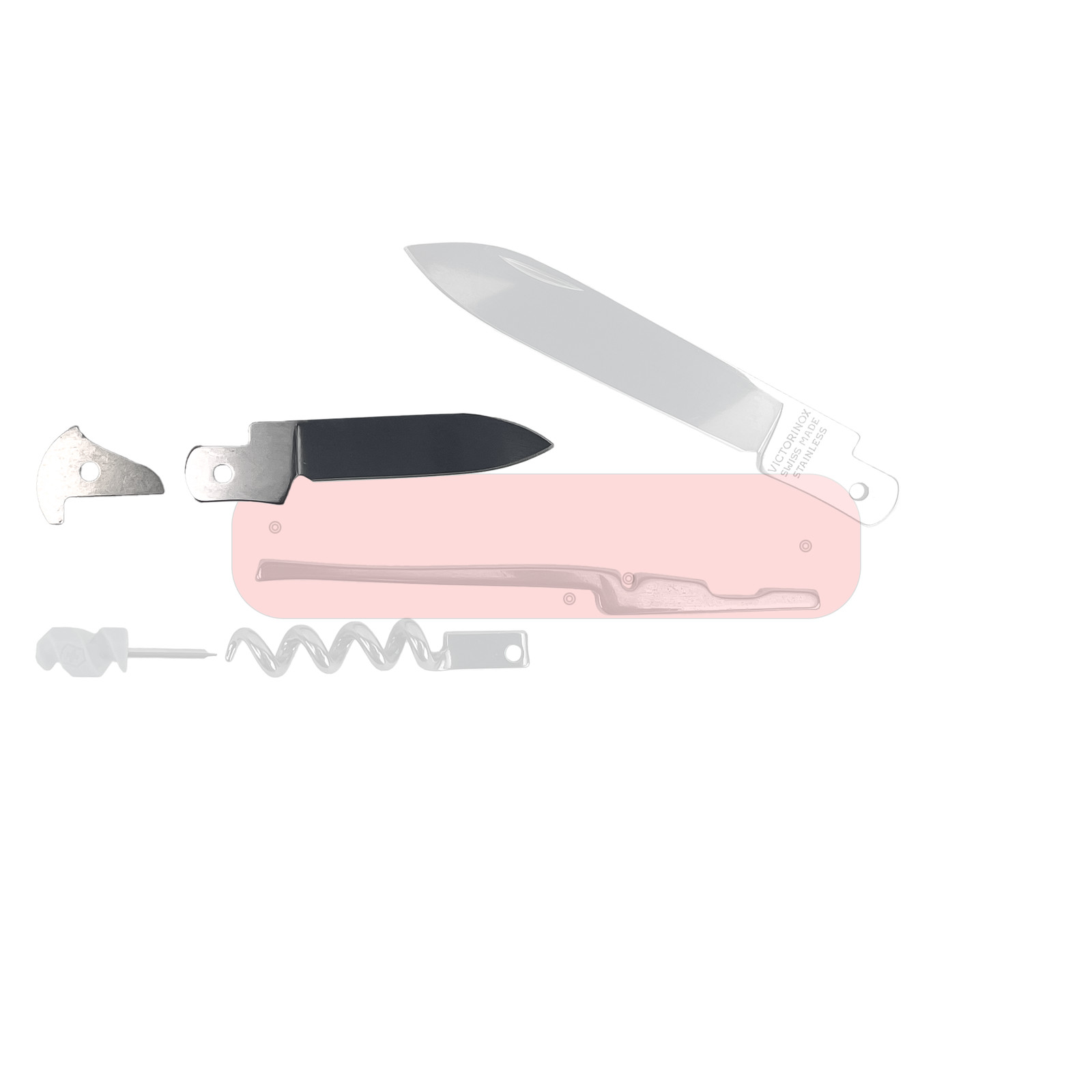 Parts from 91 mm Victorinox Swiss Army Knife: 1 Part For Mods or Repair