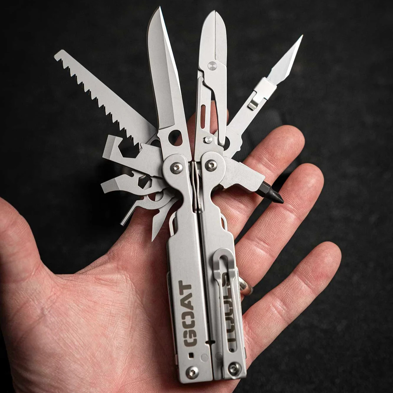 Goat Tools Multitool Satin Integrated Essentials Universal Bit Driver Hot-Swap