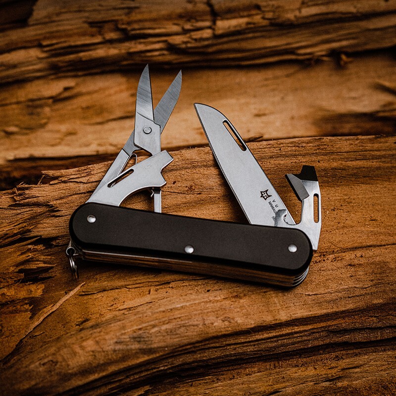 Fox Knives Vulpis 4-in-1 Multitool Pocket Knife Folding Pocket Survival Tools