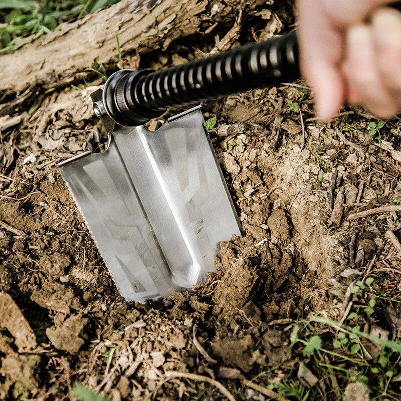 Folding Survival Shovel Multi Tool Emergency Knife Fishing Spear Car 4X4 Spade