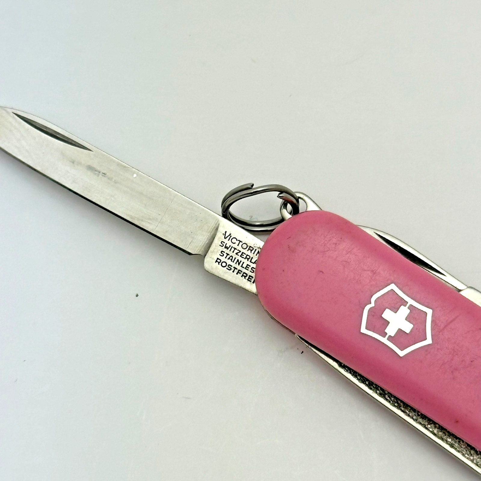 Victorinox Swiss Army Classic SD Pocket Knife Pink Keychain Multi Tool Used Cute