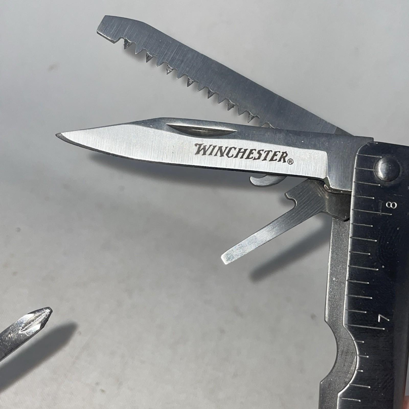 Matching Pair Winchester WinFrame Multi Tool Lot Spring Loaded Pliers, Driver
