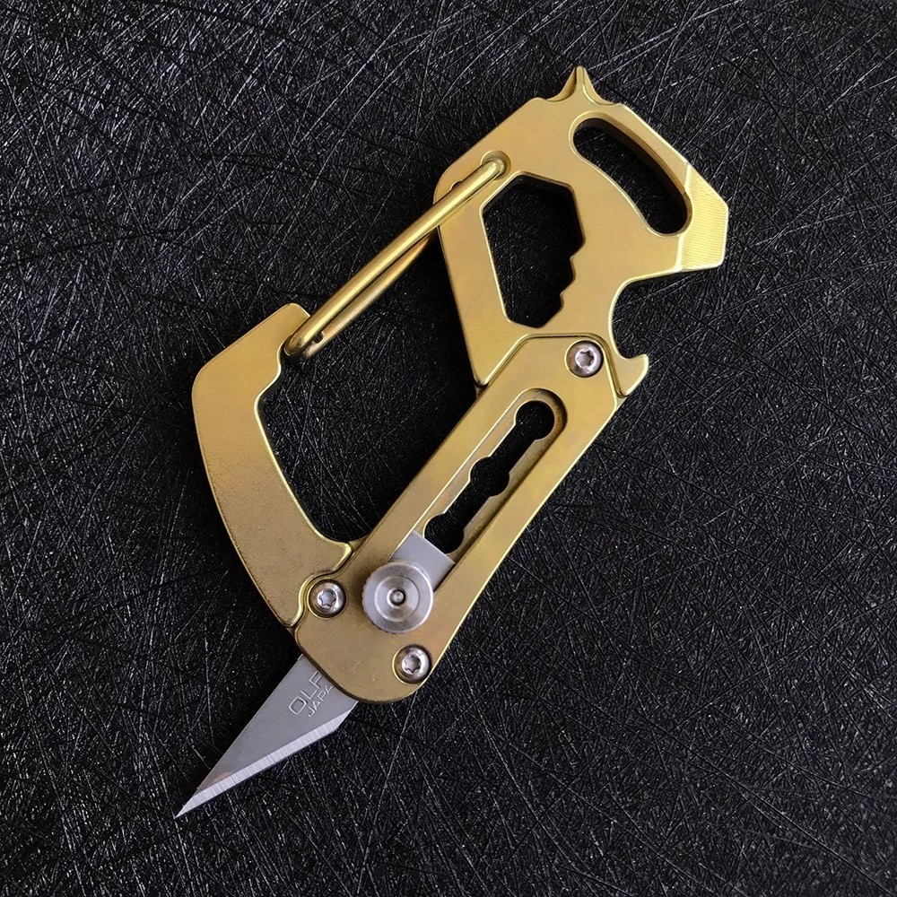 Titanium Alloy Keychain EDC Multifunction Tool Wrench Screwdriver Bottle Opener