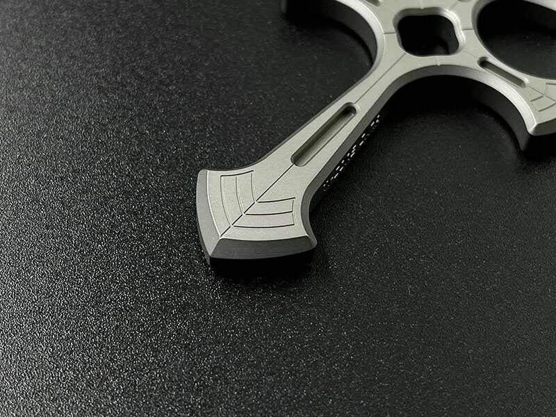 TC21 Titanium Alloy CNC Cross Necklace Pendant Bead Keychain Outdoor EDC Tools
