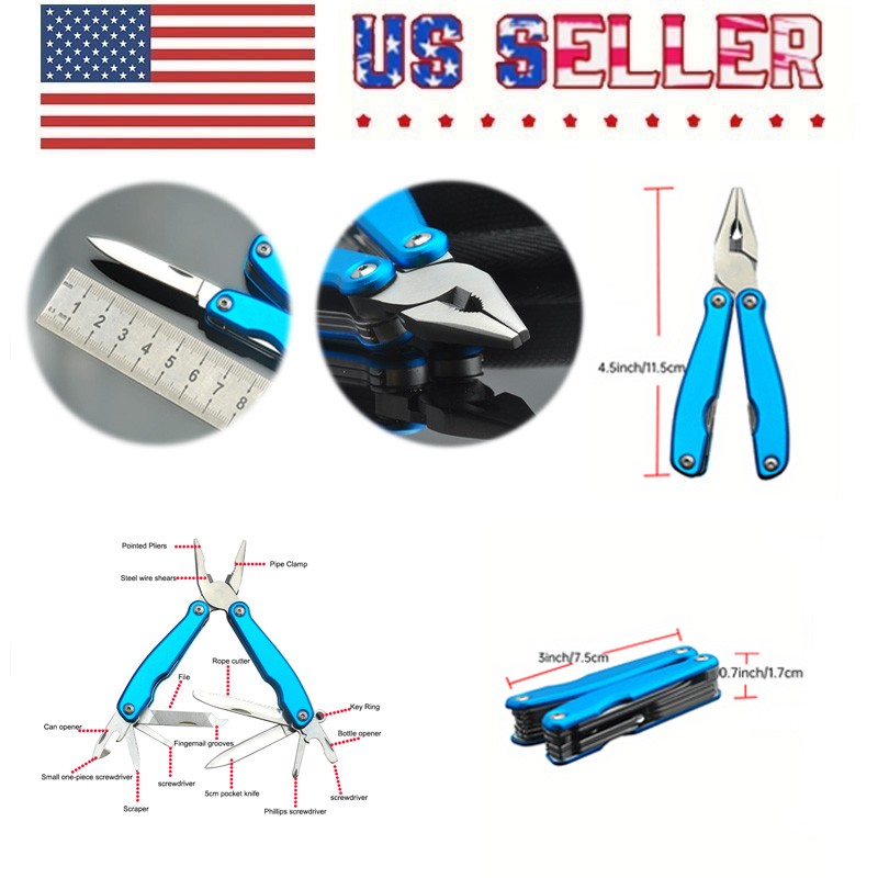 Pocket Camping Multitool Stainless Steel Equipped Pliers Saw Practical Gift Man