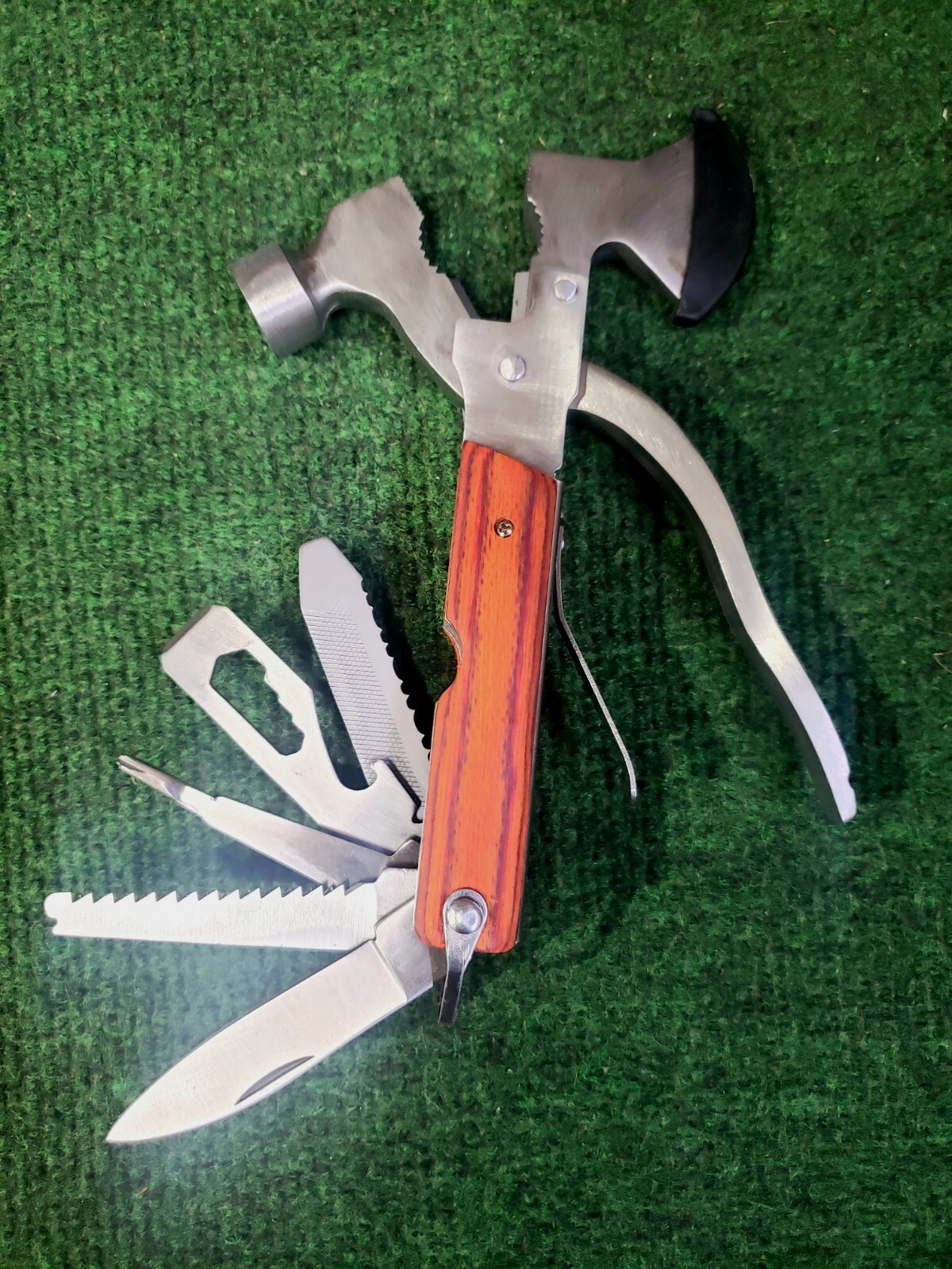 Axe 9 in 1 multi-tool All-in-one tool Axe, Hammer, Saw & More, Great Gift Idea