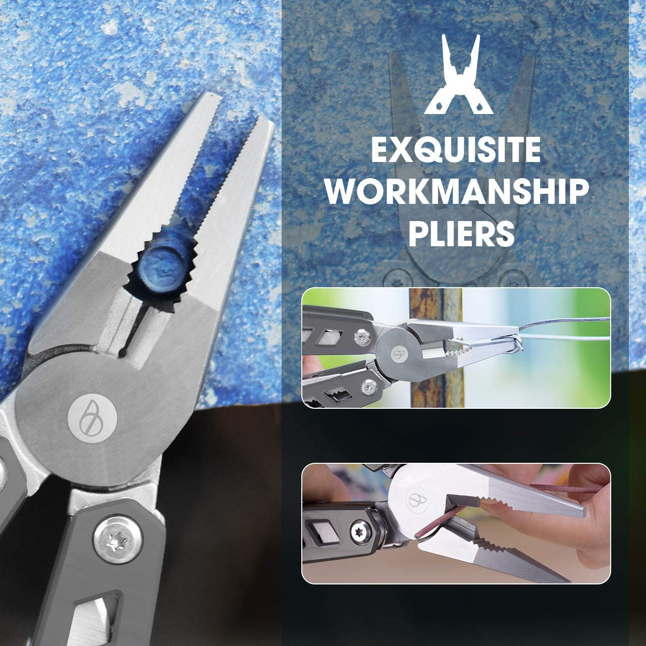 Valentines Day Gifts, Multitool Pliers, Titanium 21-In-1 Multi-Purpose Pocket K