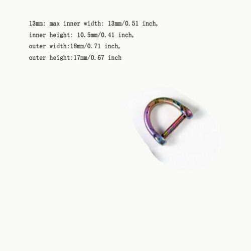Titanium D Key Ring Screw Shackle Car Fob Holder Keychain Horseshoe Buckle Clasp