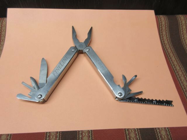 Fine Line Stainless Steel Multi-Tool Folding Pocket Knife with sheath