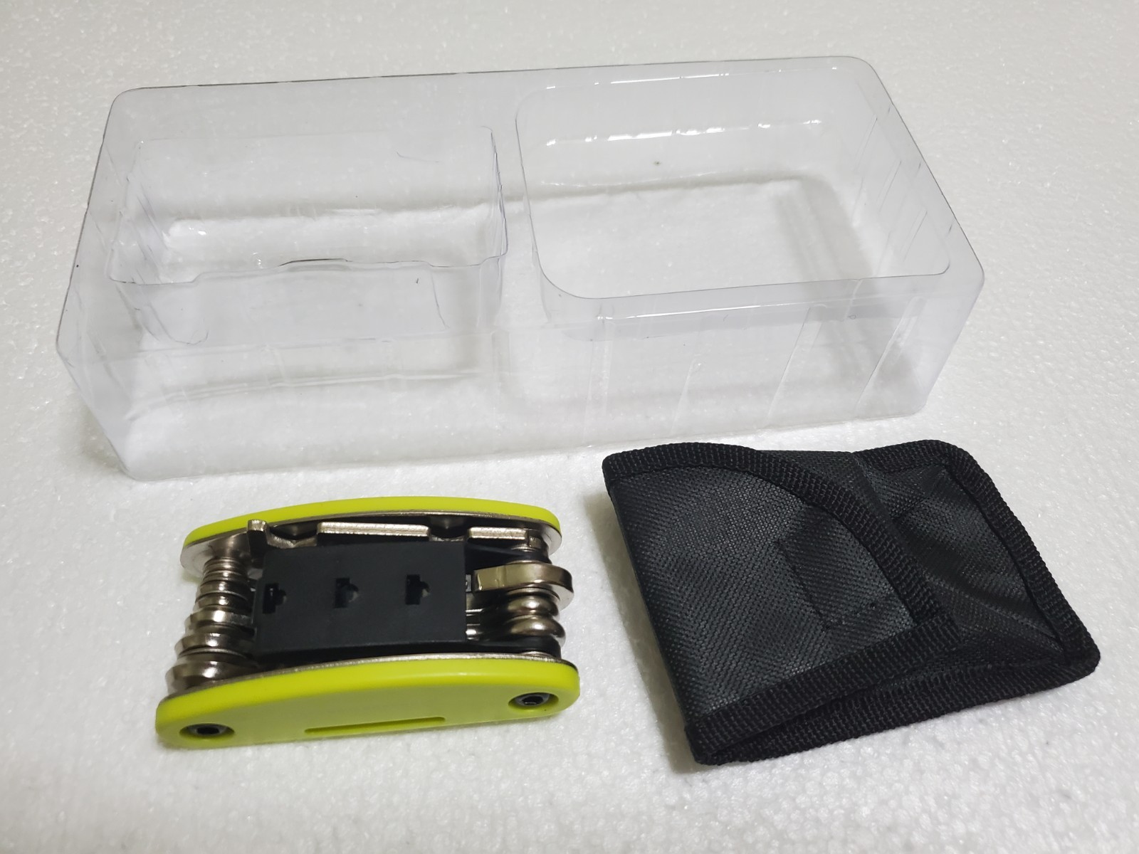 Protocol Wheel Handy Bicycle Multi Tool Neon Green New 15 Functions Nylon Case
