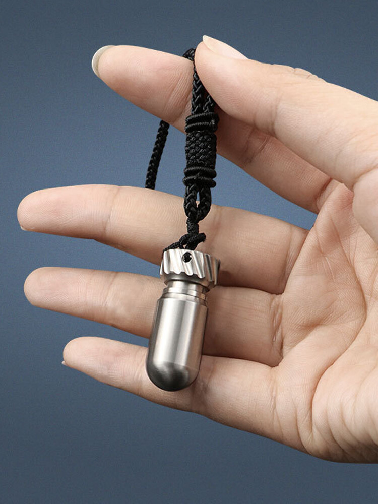 EDC Titanium Multi Tools Waterproof Portable Medicine Bottle Key Pendant Box Set
