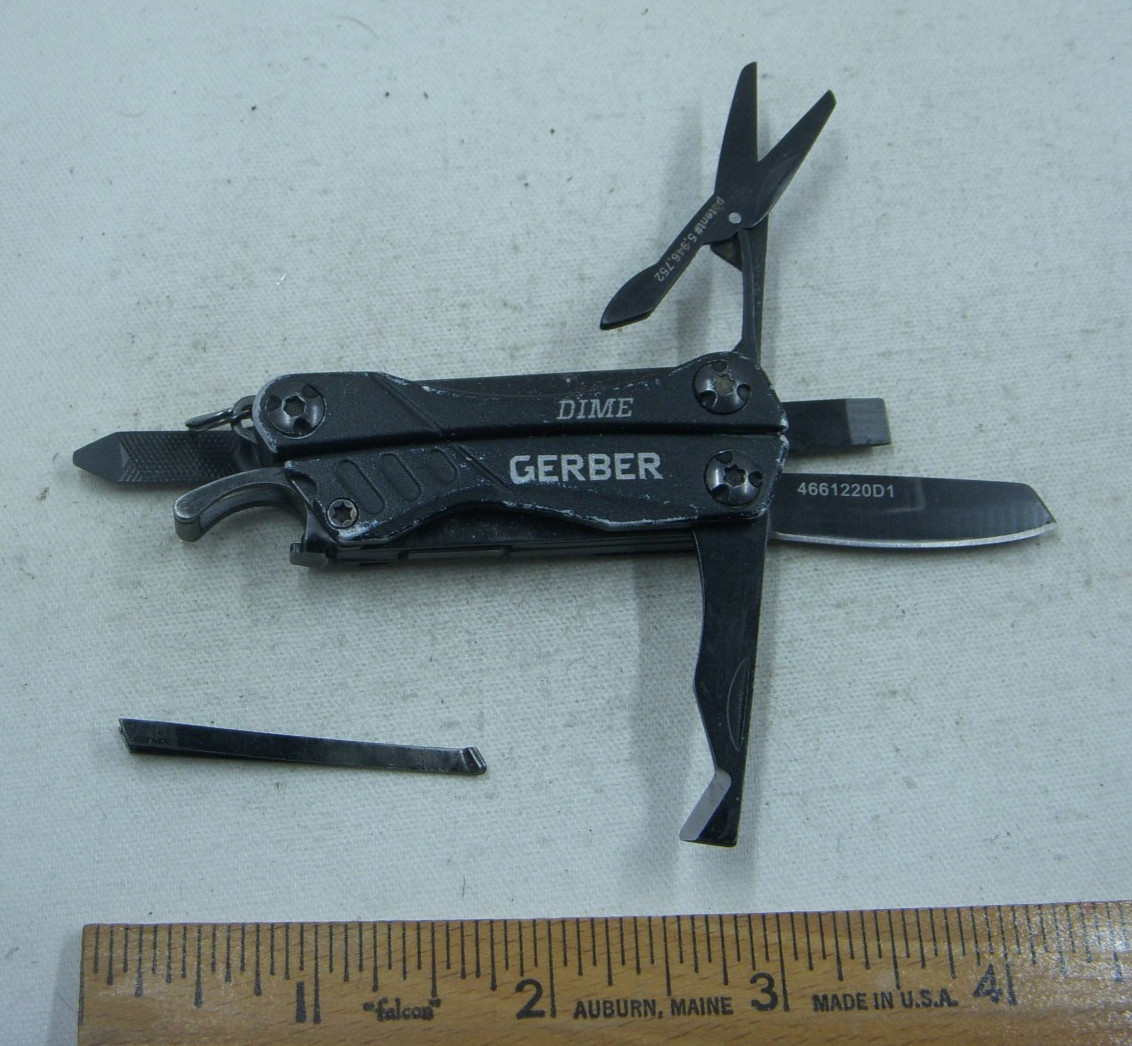 Gerber Dime 4661220D1 Black 11 Function Multi Tool