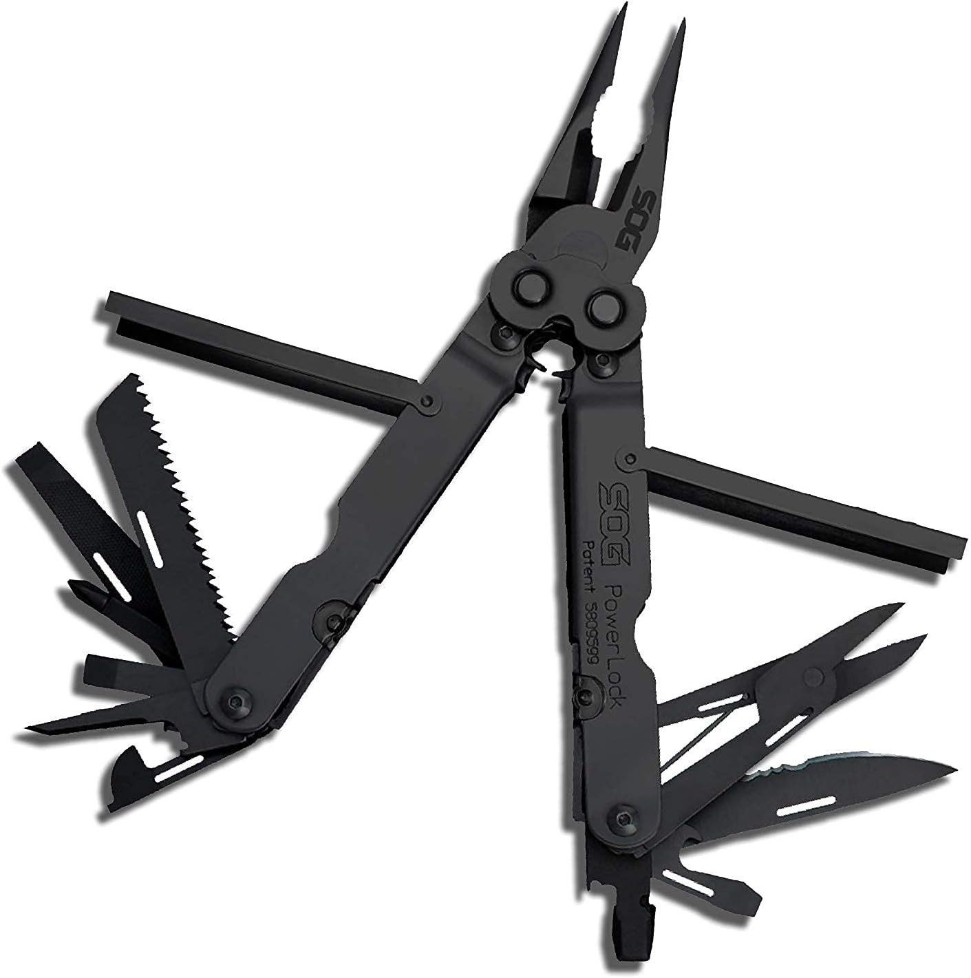 SOG PowerLock Multi-Tool 18 Tools EOD Crimper 420 Stainless Steel Black