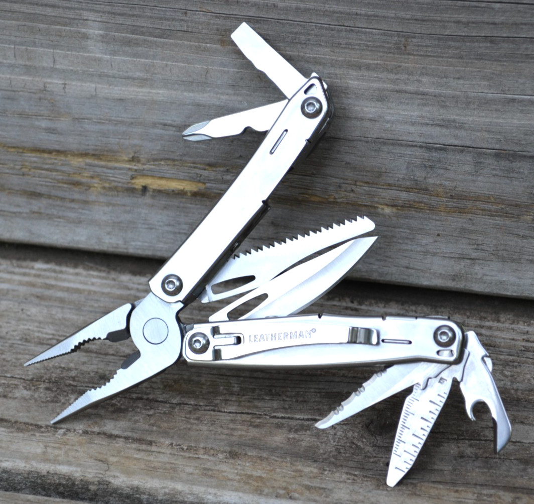 Leatherman SideKick Stainless Steel Green Multi-tool Knife Pocket Clip-New Other