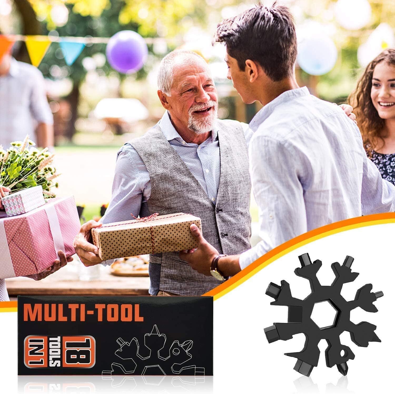 Stocking Stuffers Gifts for Men Dad, 2 Pack 18 in 1 Snowflake Multitool Chris…