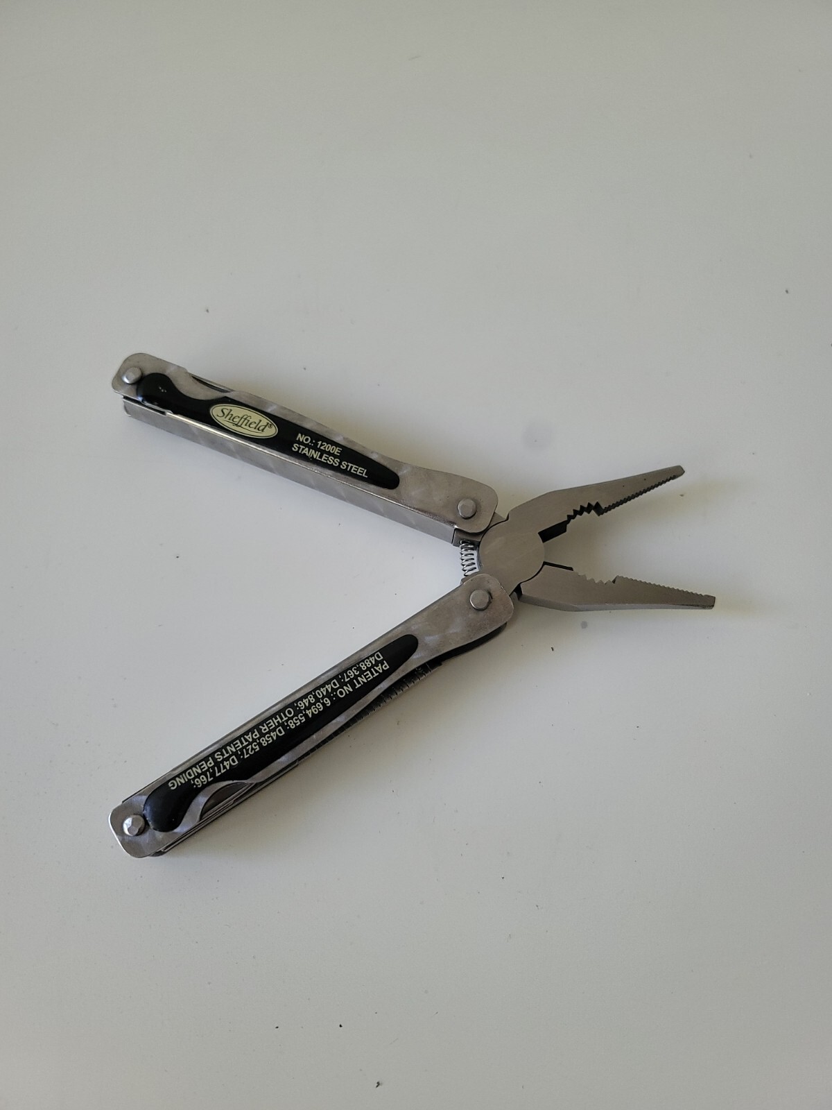 Sheffield No. 1200E Fishing Multi Tool Fish Scaler Needlenose Pliers Wire Cutter