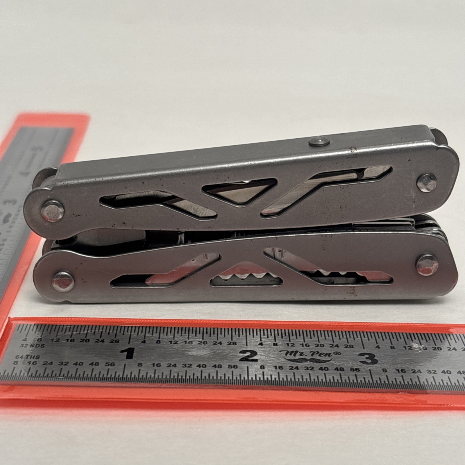 Ozark Trail 12-in-1 Multi Tool Folding Pliers with Sheath Silver Survival Camp