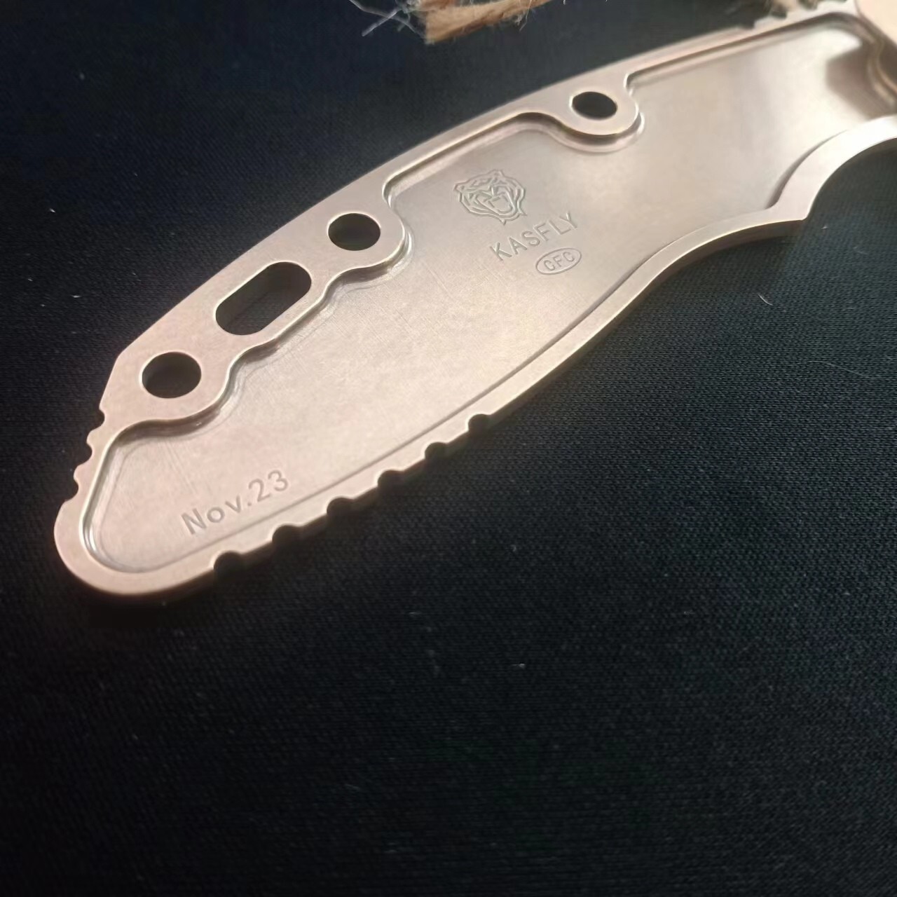 New 1PC Bronze Handle Scale for Rick Hinderer XM18 3.5”