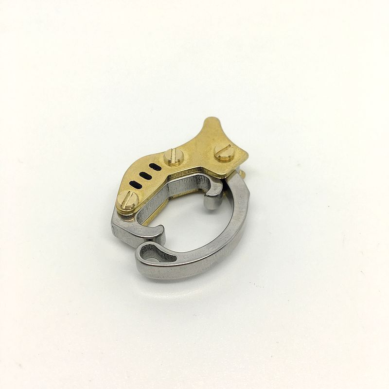 New EDC Brass+Stainless steel Bottle Opener Keychain Portable Folding Tool