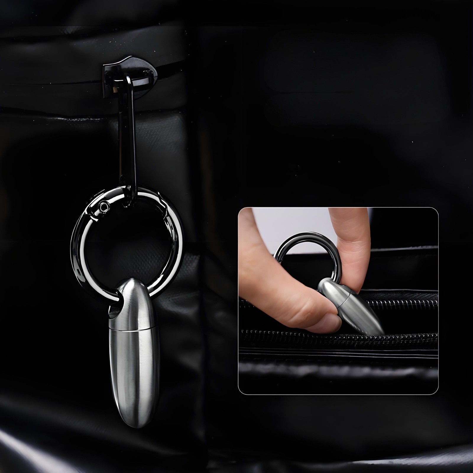 Titanium Alloy Waterproof Capsule Pill Box Keychain Travel EDC Tool Portable