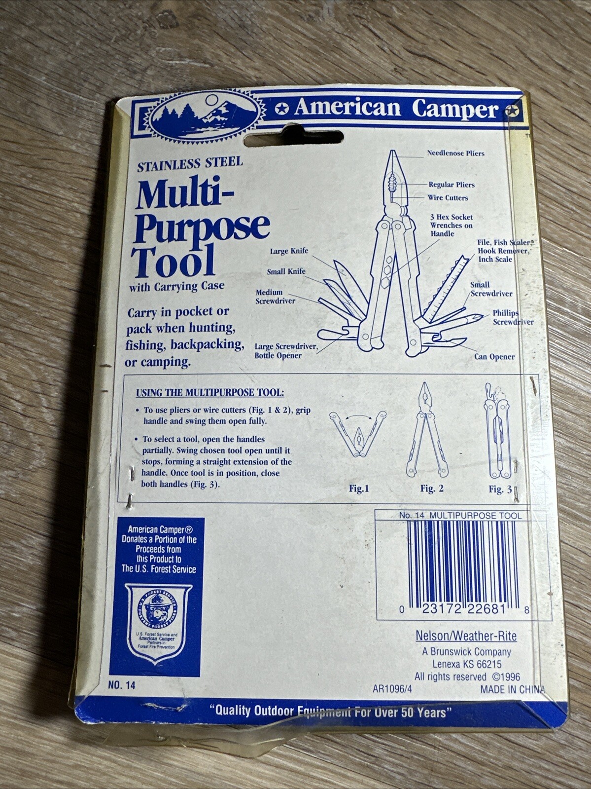 American Camper Stainless Steel Multi-Purpose Tool Kit w/Carrying Case (#1A)