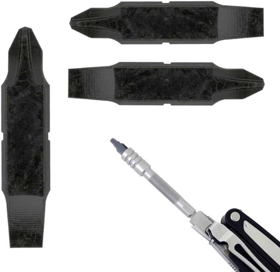 [3 Pack] Replacement Two-Sided Screwdriver Bit for Leatherman Multi-Tool – #1-#2